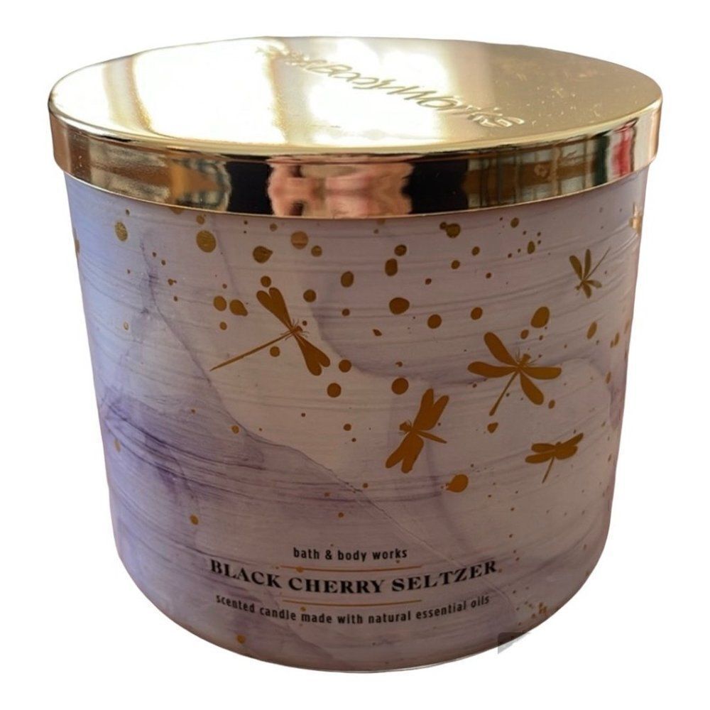 🆕 Bath & Body Work Black Cherry Seltzer 3 Wick Candle ⭐️